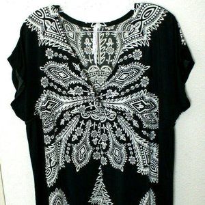 Cristina Love Women's Blac White Top-Dress Size-S/